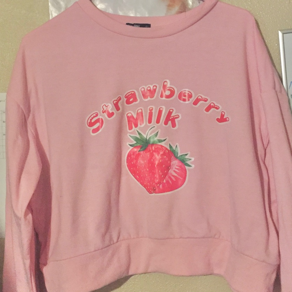 Pink Strawberry milk long sleeve